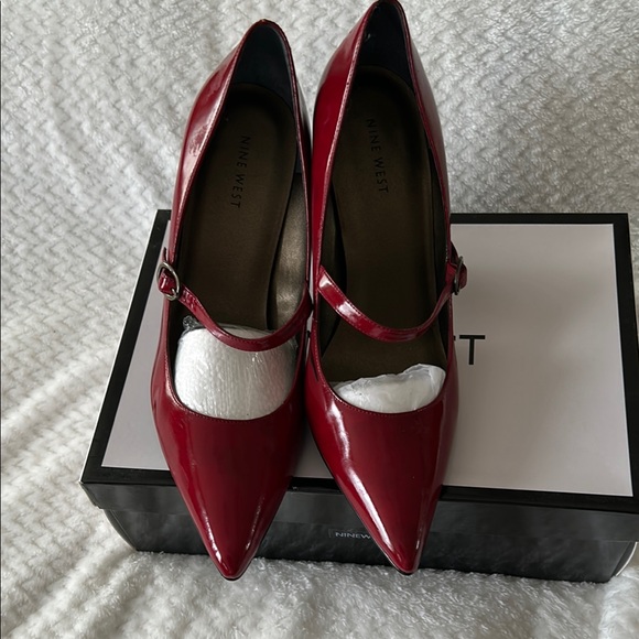 Nine West Shoes - Nine West Red Patent Leather Heels